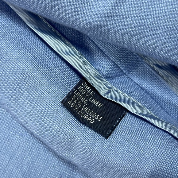 NWT Polo Ralph Lauren L Made in Italy 100% Linen Sport Coat Surgeon Cuff Blue - Picture 8 of 13